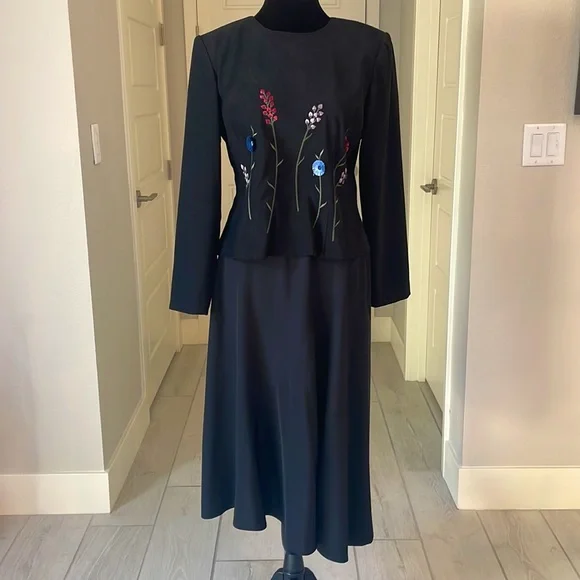 Vintage Positive Attitude Black VelvetTop Size 6 P - Picture 2 of 13